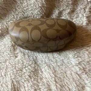 Coach sunglass case w/cinching bag and cleaning cloth ( sunglasses NOT INCLUDED)